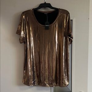 Torrid Shimmering Bronze Short Sleeve Top